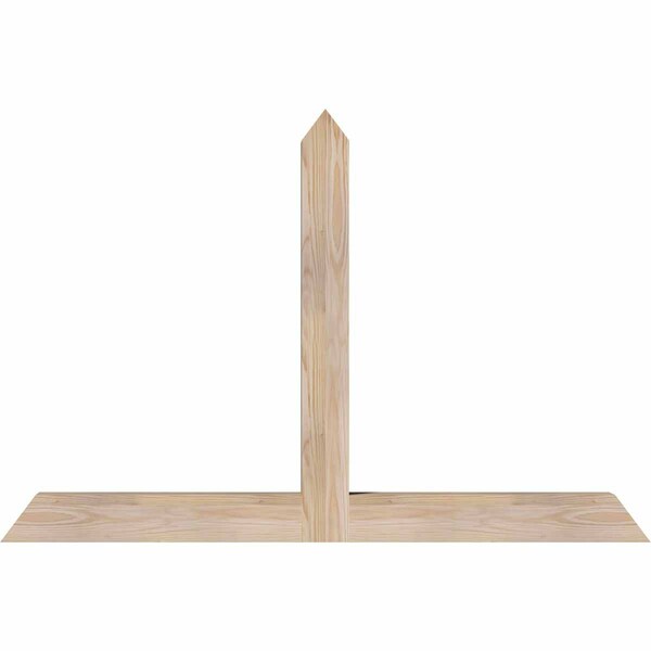 Ekena Millwork Portland Smooth Timber Gable Bracket, Douglas Fir, 48"W x 32"H x 3 1/2"D x 3 1/2"F, 16/12 Pitch GBW048X32X0404POR00SDF - main